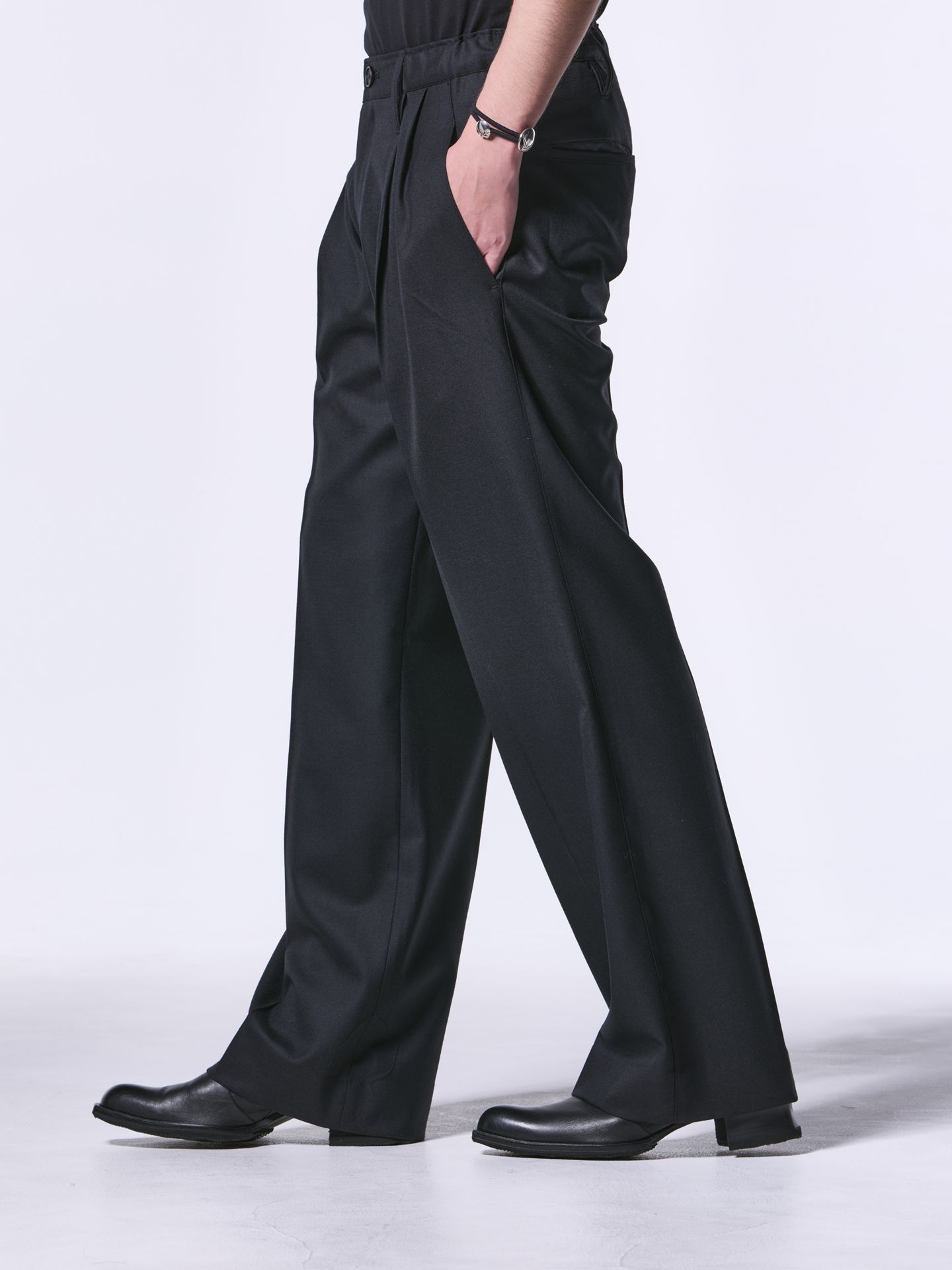 2TuckWideSlacks / 2タックワイドスラックス / ブラック