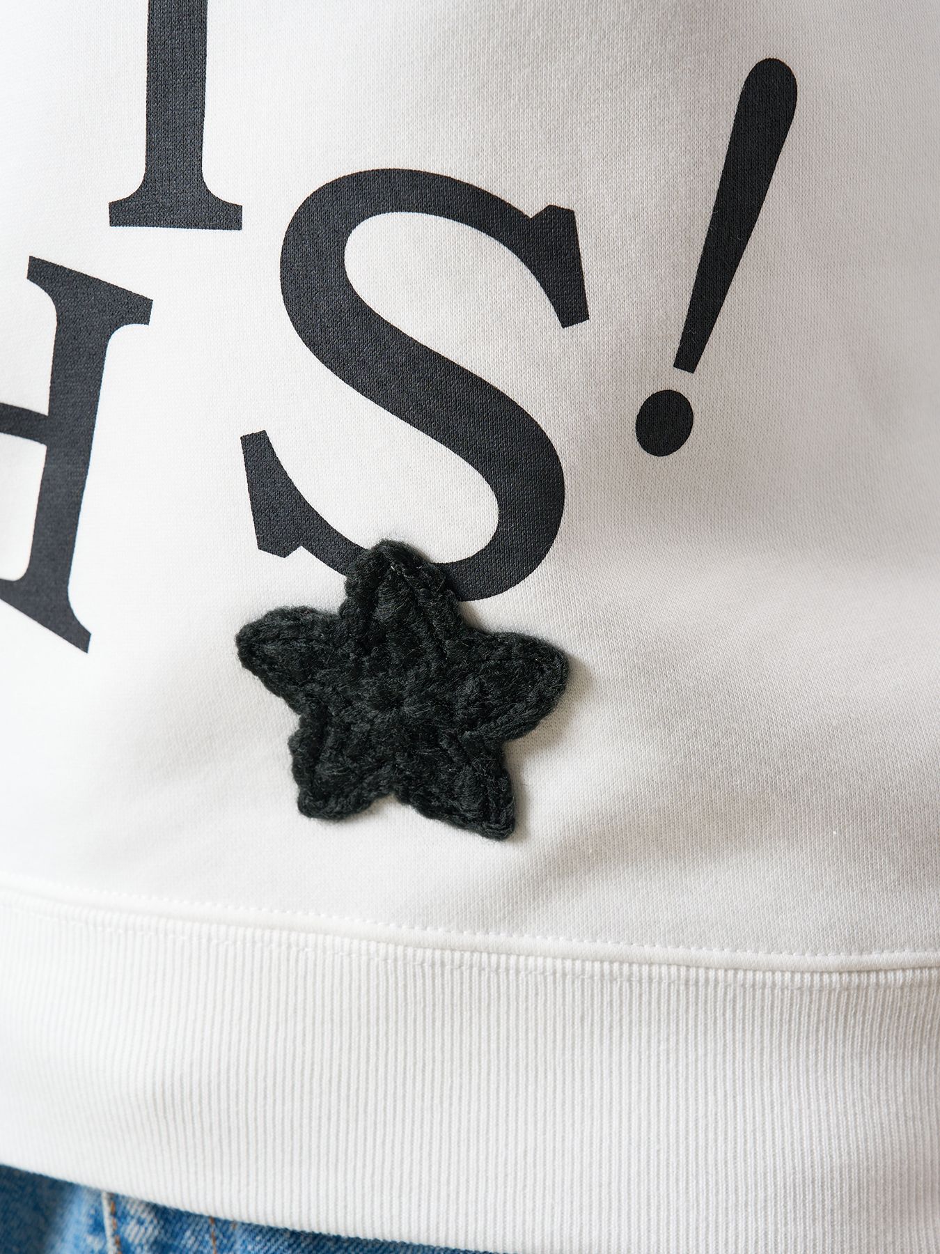 【予約品 5月8日(木) AM10時 締切】 TC裏毛起毛 YOU GOT THIS マルチパッチワークスウェットシャツ / ホワイト