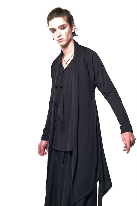 《予約品》 ベア天竺DolmanFlareCardigan / ブラック 【kiryuyrik】 2023年4月以降入荷予定