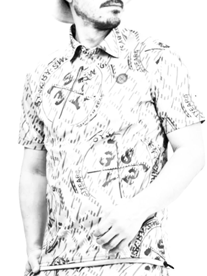 RECYCLE BIG CROSS GRAPHIC KANOKO ポロシャツ｜MEN'S【SY32 by SWEET YEARS GOLF】