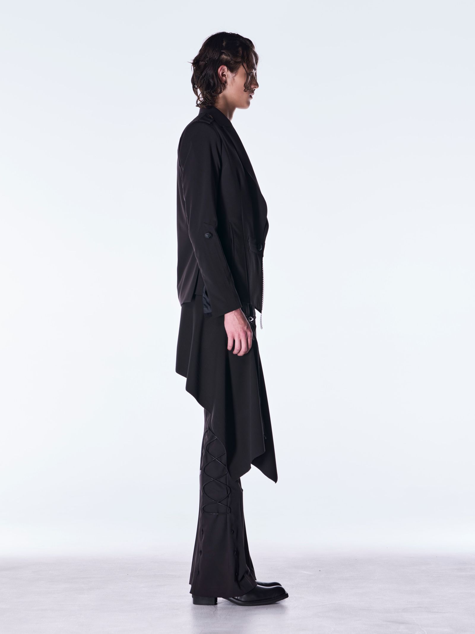 【予約品 6月29日(月) 締切】PE Gabardine Hip Hung Muffler / ヒップハング マフラー / ブラック