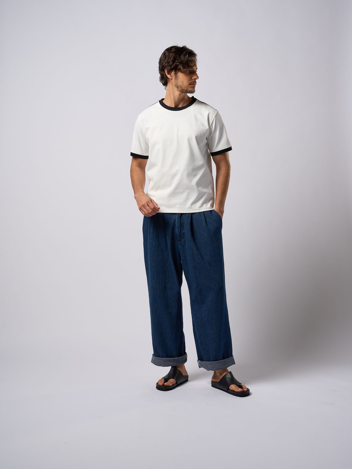 【予約品9月19日 10時締め】 line ringer Tee / Tシャツ / ホワイト