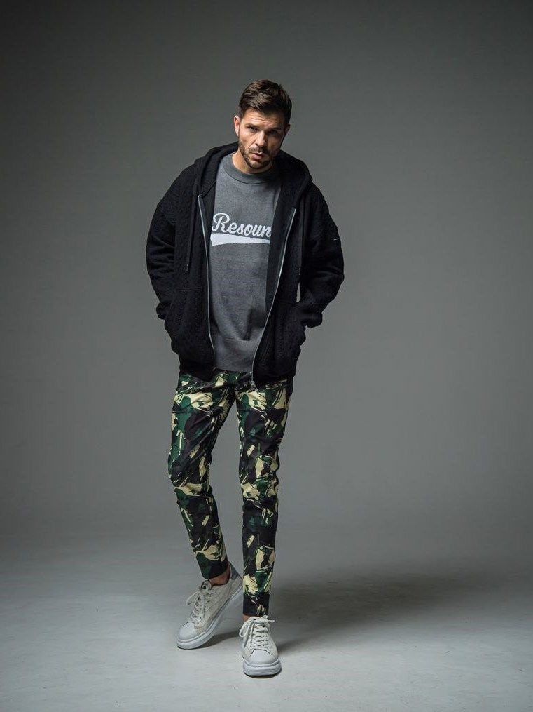 ROPE  zip loose hoodie  / ジップパーカー / ブラック 【RESOUND CLOTHING】
