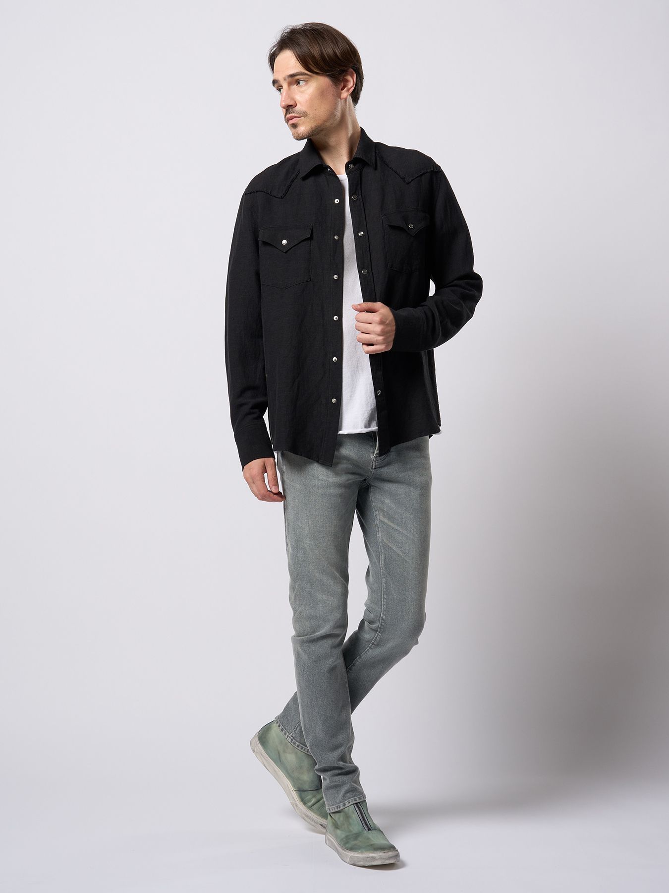 【予約品 9月23日(火) 締切】western shirt / ウエスタンシャツ / ブラック