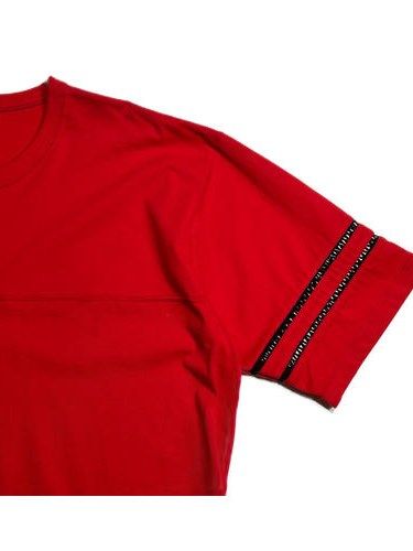 《予約品8月31日 23時55分締め》 SIDE LINE TEE / Tシャツ / レッド 【roarguns 】 2024年2月入荷予定