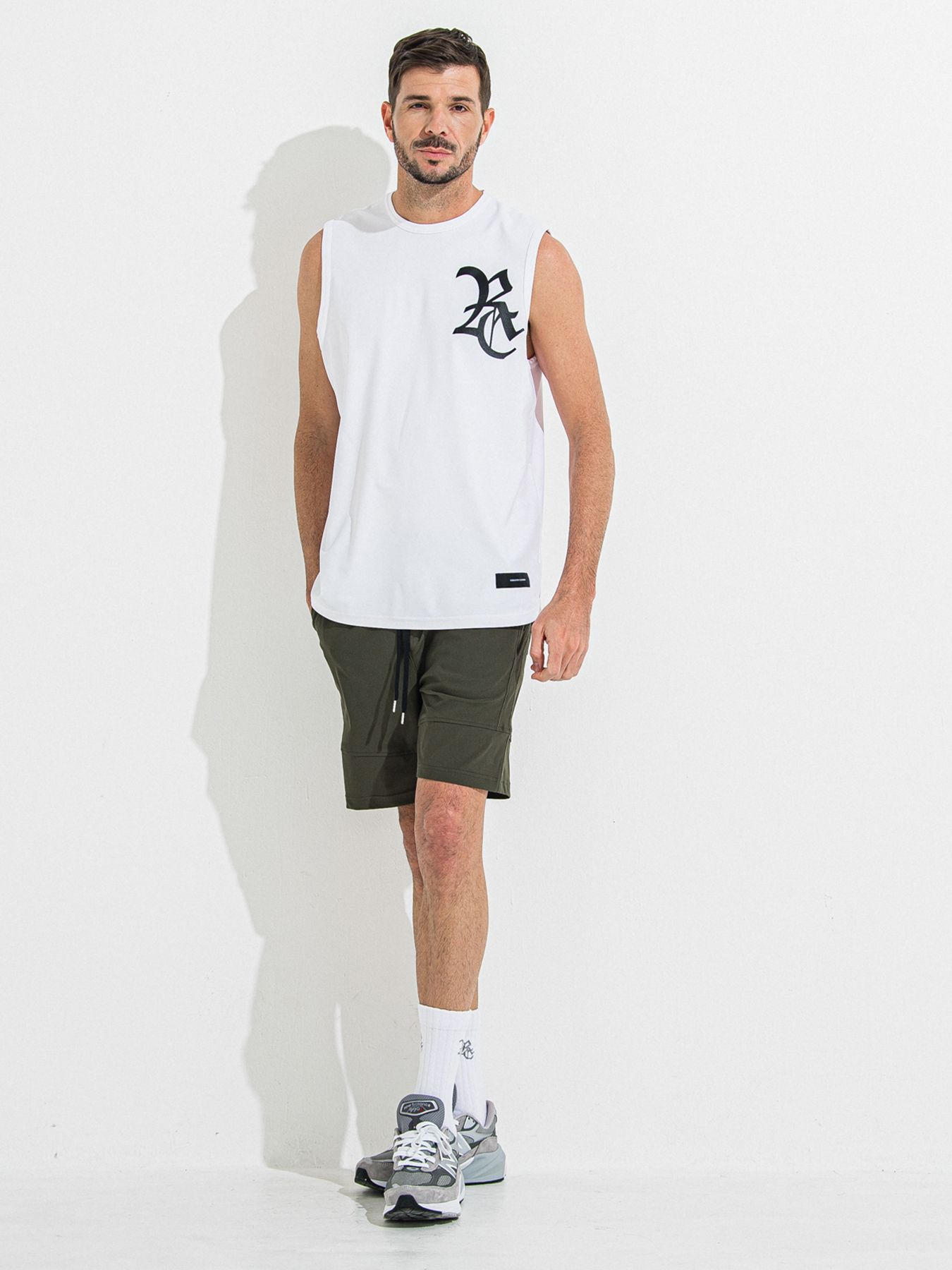 【予約品 】RASH OVER NO SLEEVE / ラッシュガード オーバーサイズノースリーブ / RCホワイト