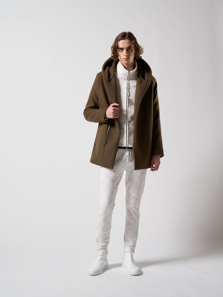 wjk - 【予約品】 zip witch coat / フーデットコート / ダーク