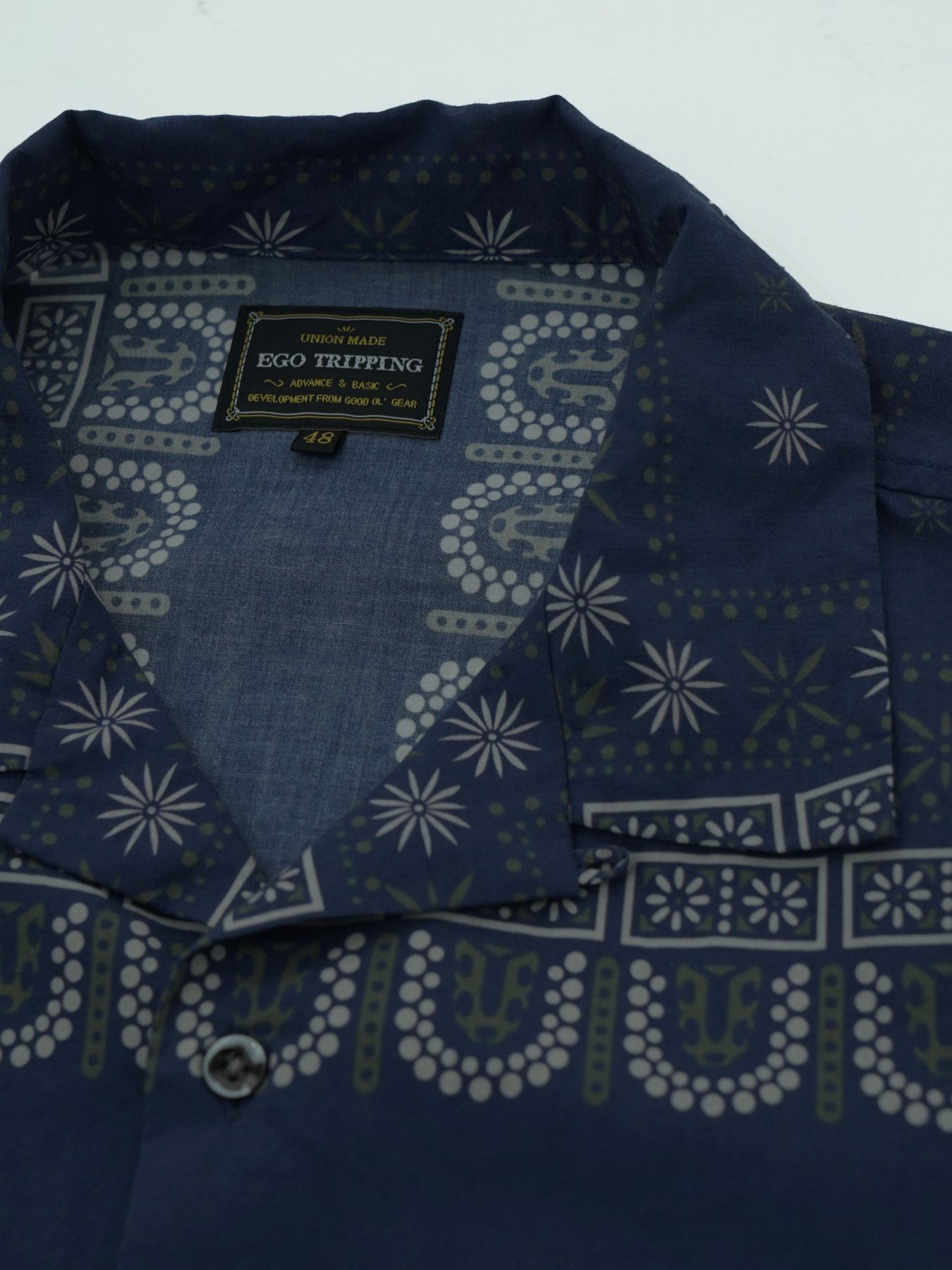 【予約品 2月1日(日) 締切】VINTAGEBANDANA SHIRTS / ヴインテージバンダナ柄 長袖シャツ / ネイビー