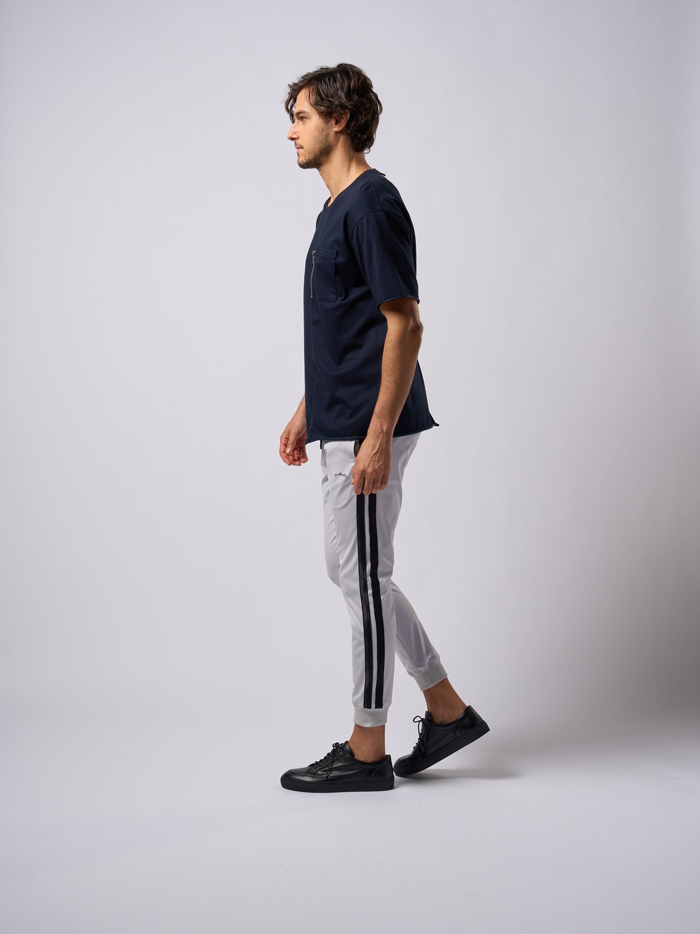 【予約品9月19日 10時締め】 line track pants  / トラックパンツ / ライトグレー