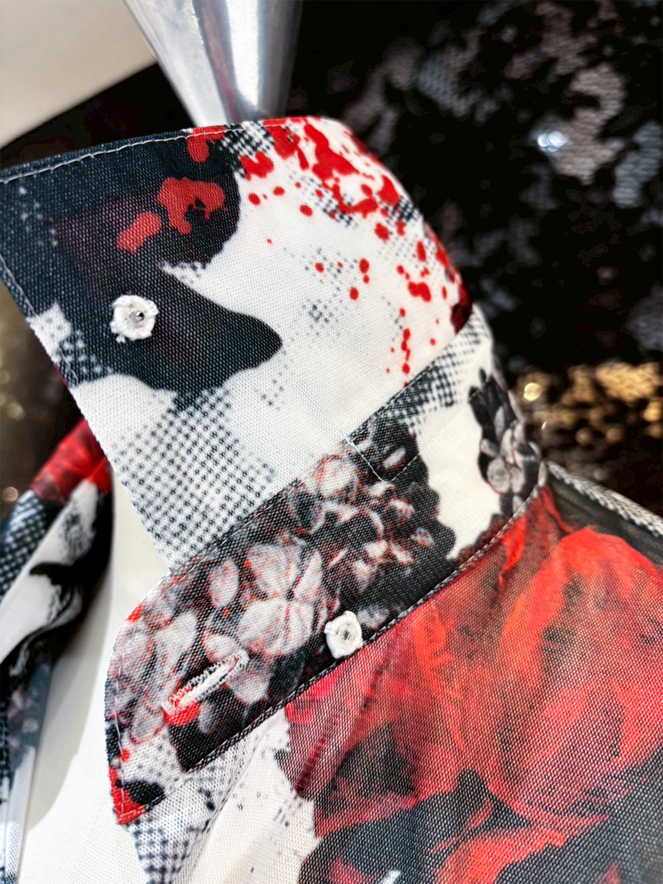 【予約品 1月4日(日) 締切】Flare Shirt / フレアシャツ / ブラックフローラ