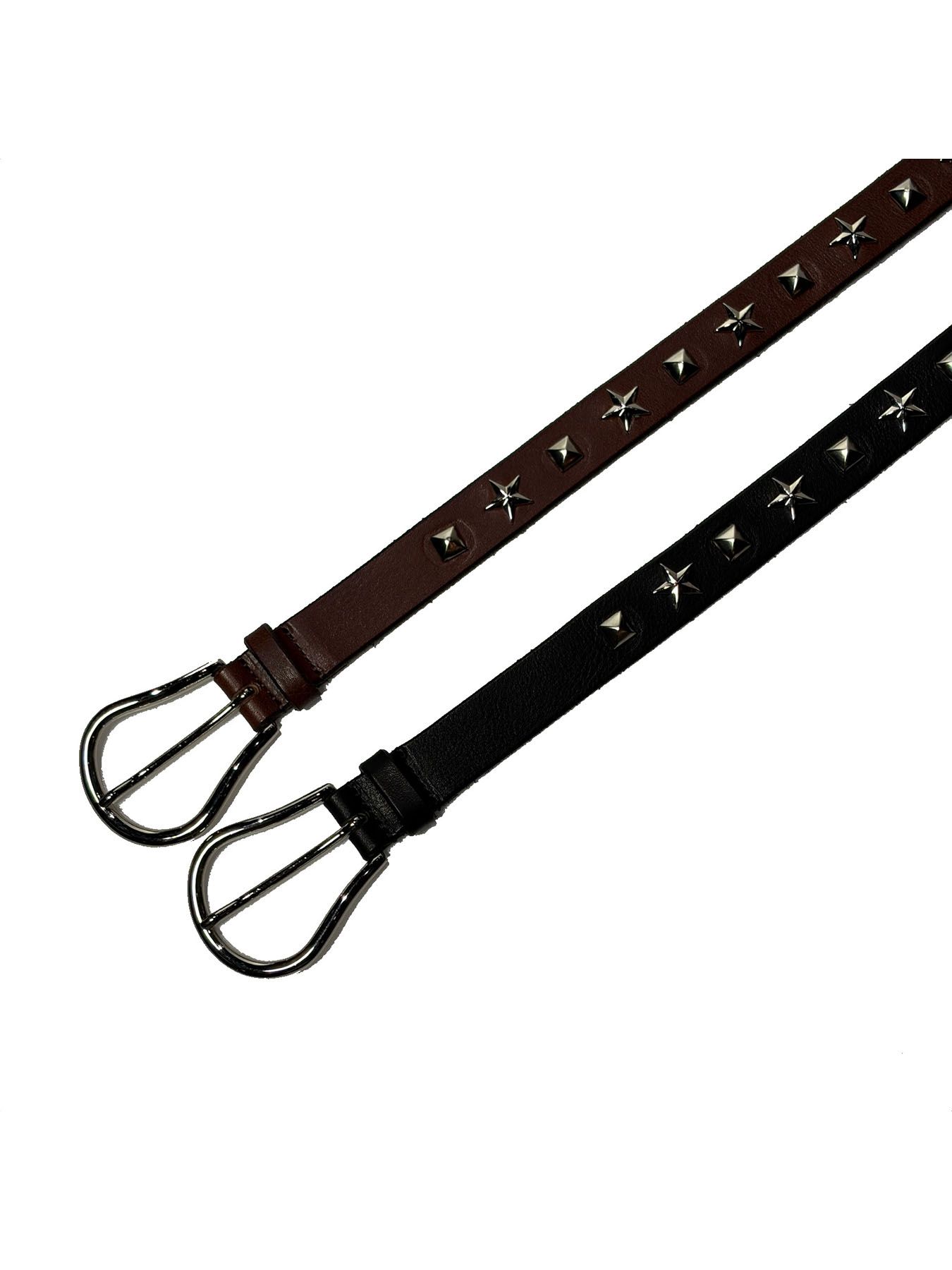 【予約品 3月9日(月) 18:00 締切 】STUDS BELT / スタッズベルト / ブラウン