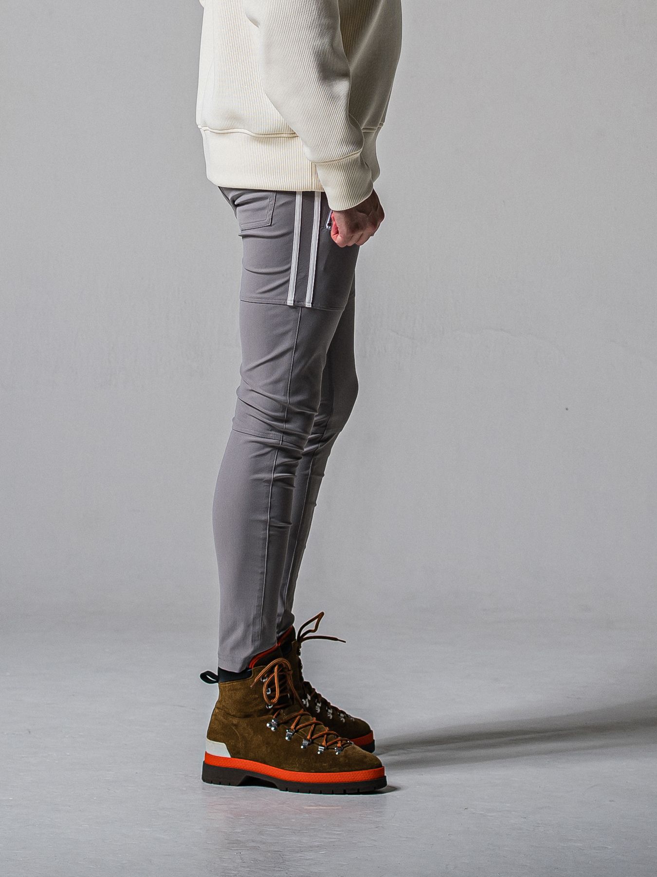 【予約品 11月16日(日) 締切】JOHNSON LINE PANTS / ジョンソンラインパンツ / グレー×ホワイト