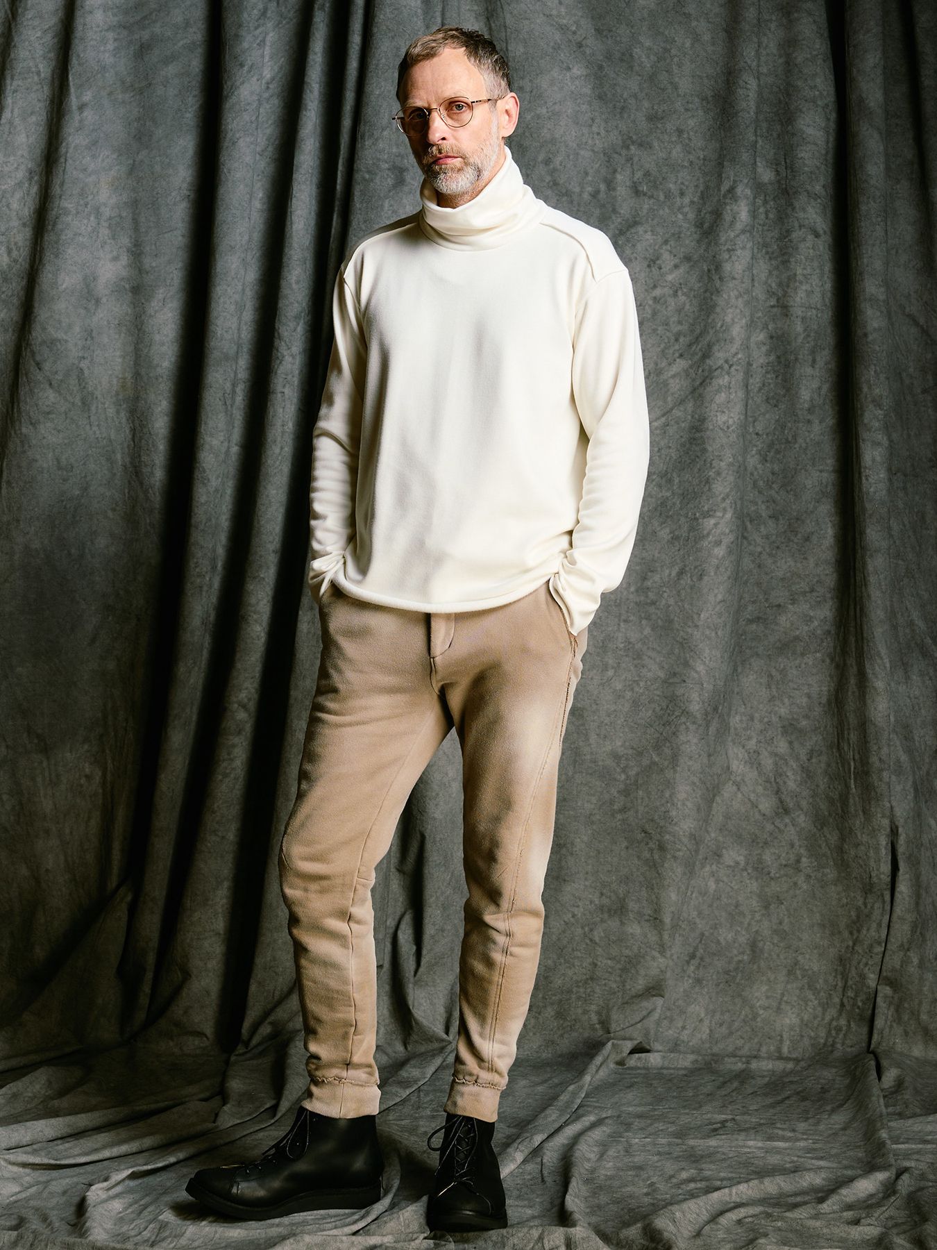 【予約品 4月19日(日) 18時締切】fade switching rib sweat pants / フェードスイッチング リブスウェットパンツ / フェードベージュ