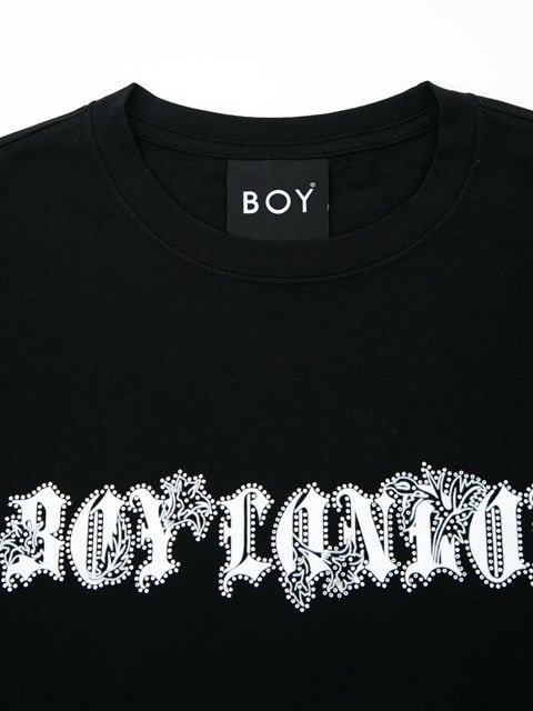 FLOCKY PRINTED HEAVY WEIGHT TEE / Tシャツ / ブラック 【BOY LONDON】
