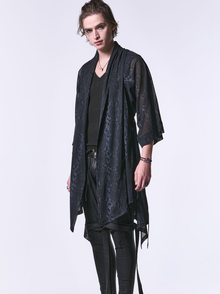 kiryuyrik パイソンジャカードTシャツ　カーディガン　キリュウキリュウ kiryuyrik - 《予約品》 KIMONO-SleeveCardigan / メッシュ