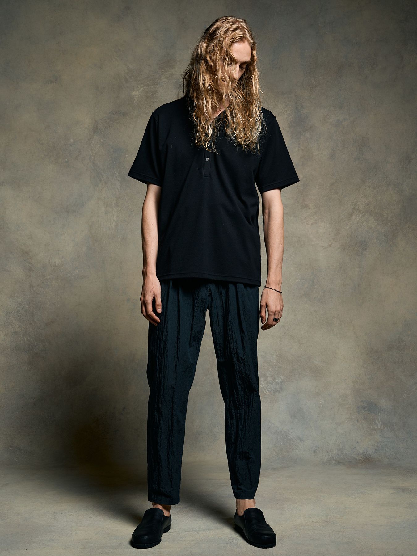 【予約品 9月23日(火) 締切】combination slip-on shoes / コンビネーション スリッポンシューズ / ブラック