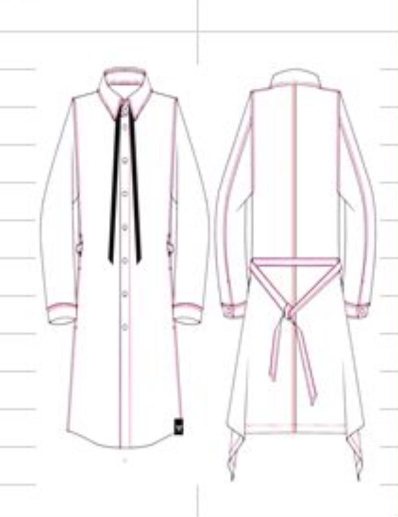 HighCollarFlareShirt / フレアシャツ / ホワイト