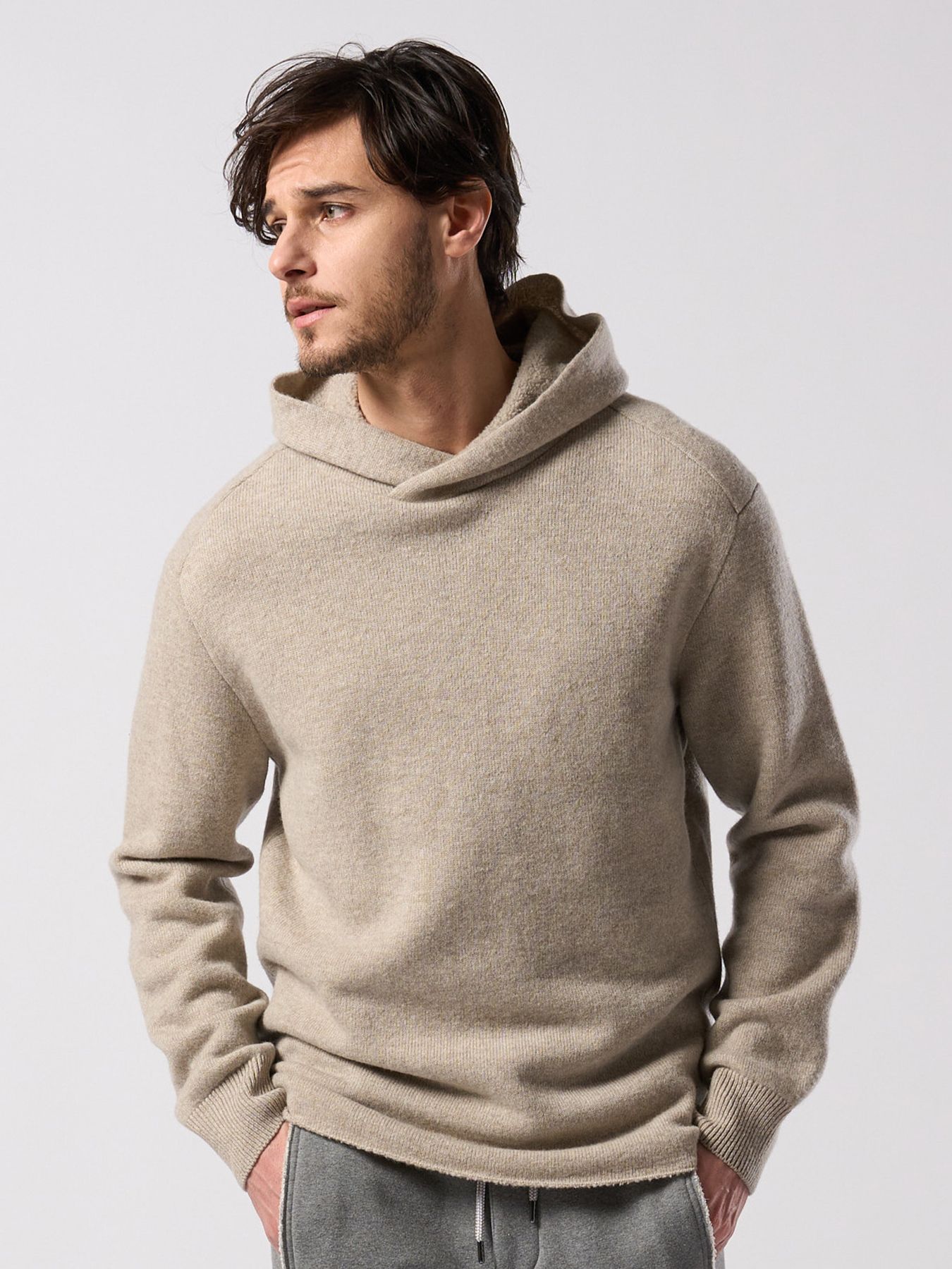 【予約品 4月19日(日) 18時締切】back pile hoodie / バックパイル フーディ / ライトベージュ