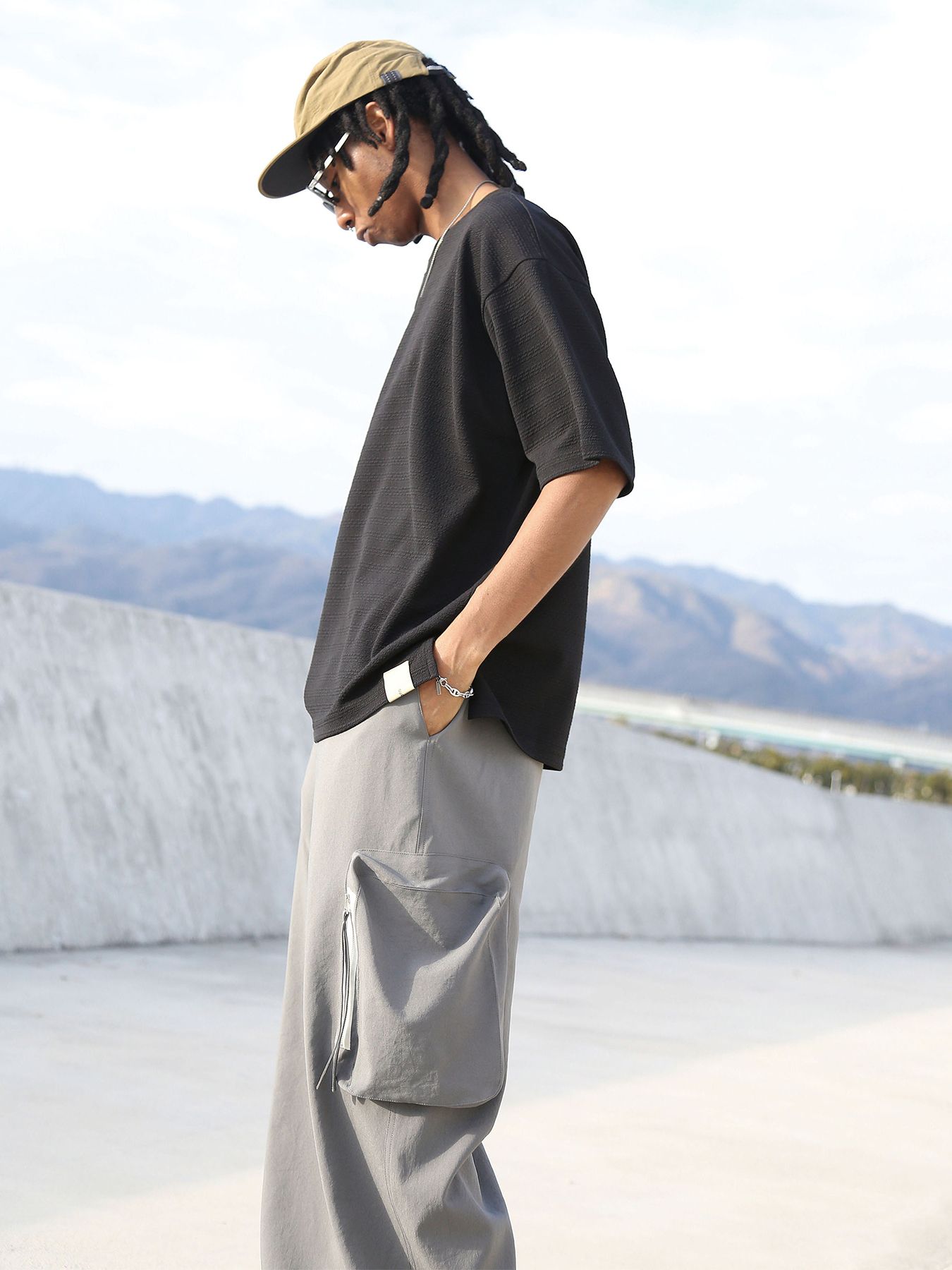 FUNCTION PANTS / グレー【QUOLT】