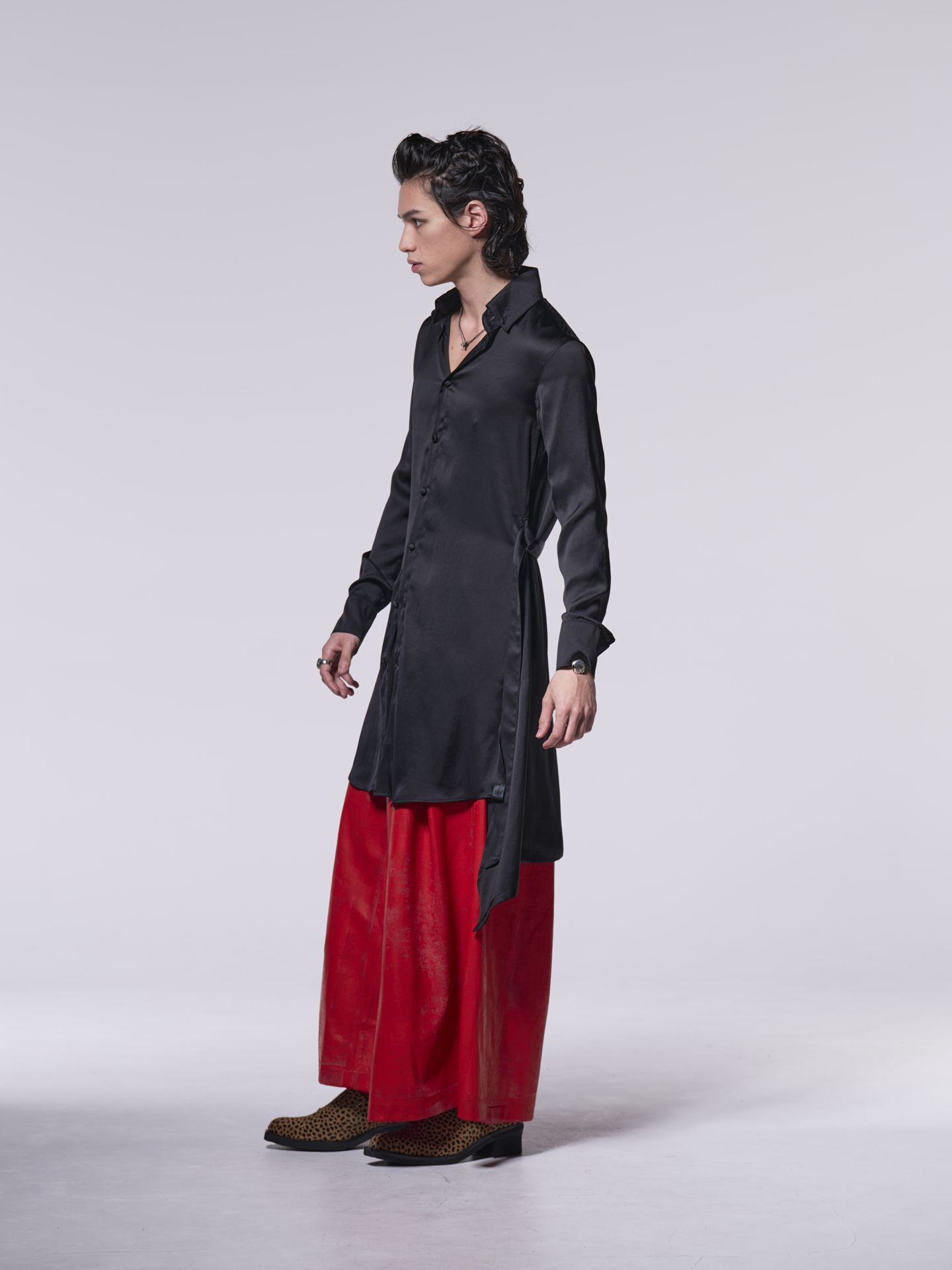 《予約品》 HAKU ジャージWideTuckSlacks / ワイドタックスラックス / レッド