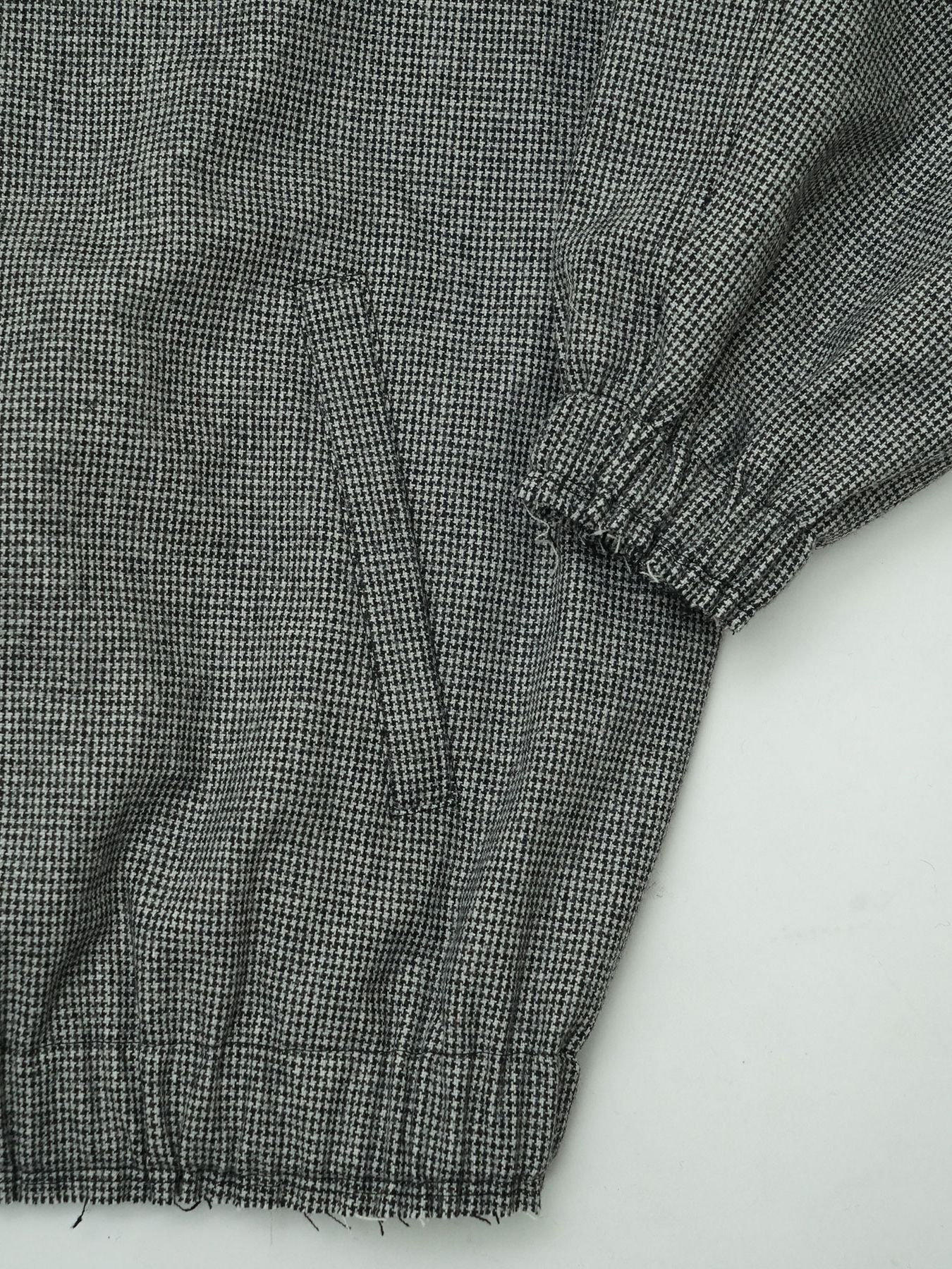 【予約品 】OVALB BLOUSON / ブルゾン / アイボリー×ブラック千鳥（小）