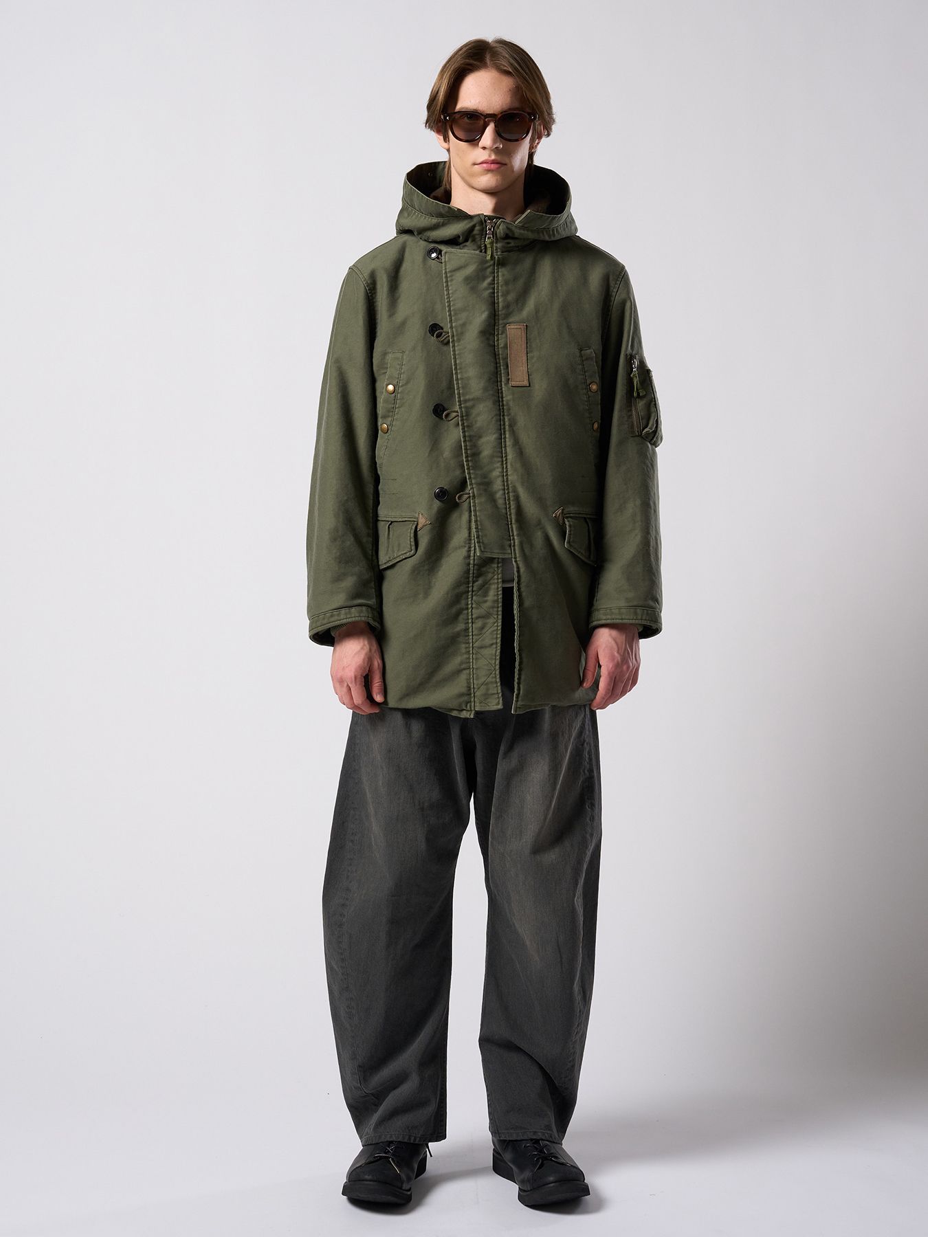 【予約品 4月19日(日) 18時締切】heavy moleskin N-3B/ ヘビーモールスキン N3B / オリーブカーキ