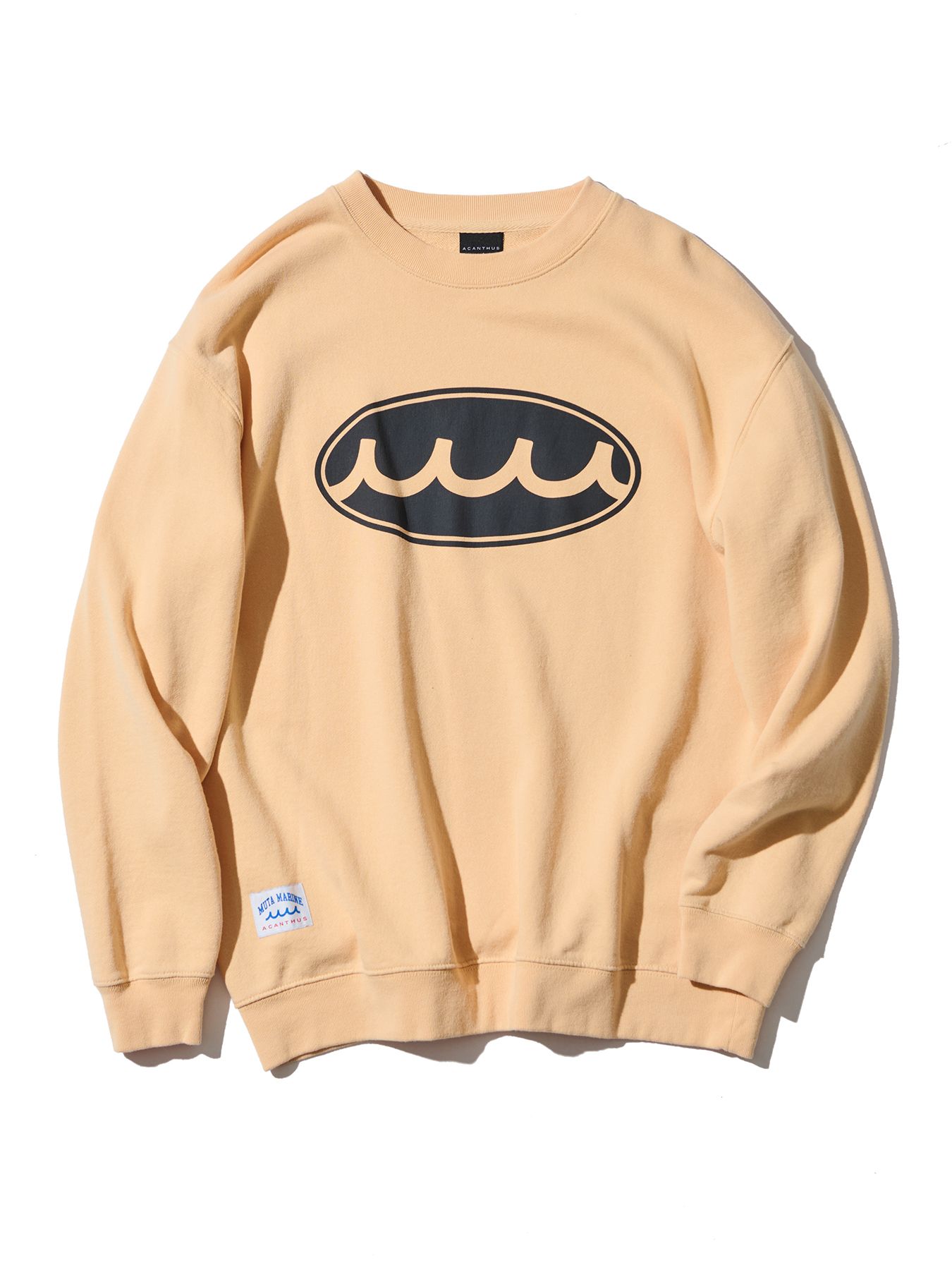【予約品 10月9日(木) 締切】muta Aging Circle Logo Crewneck / スウェット / イエロー【Acanthus × muta MARINE】