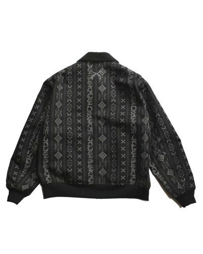 《予約品3月27日 23時55分締め》 JACQUARD BLO CRY クリスタルクロスガン/ ブルゾン / ブラック  【roarguns 】8月中入荷予定
