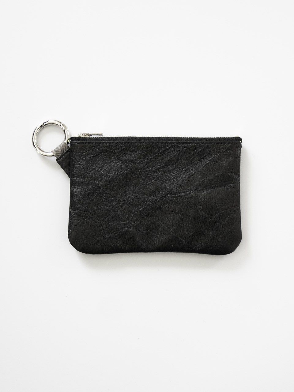《予約品》 Dyneema® Leather RING ポーチ_M  / ブラック