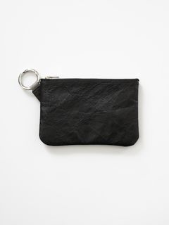《予約品》 Dyneema® Leather RING ポーチ_M  / ブラック