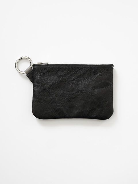 《予約品》 Dyneema® Leather RING ポーチ_M  / ブラック
