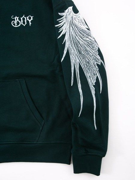 WING SLEEVE CREW NECK SWEAT / GREEN 【BOY LONDON】