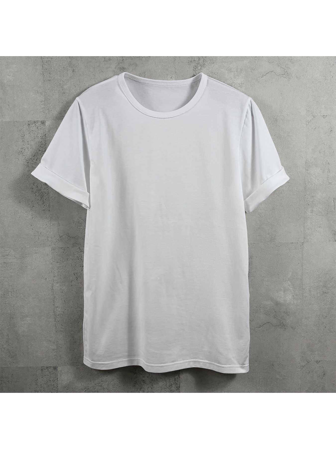 GIZA BASIC ROLL UP TEE / 無地白 ギザベーシックロールアップTシャツ / ホワイト