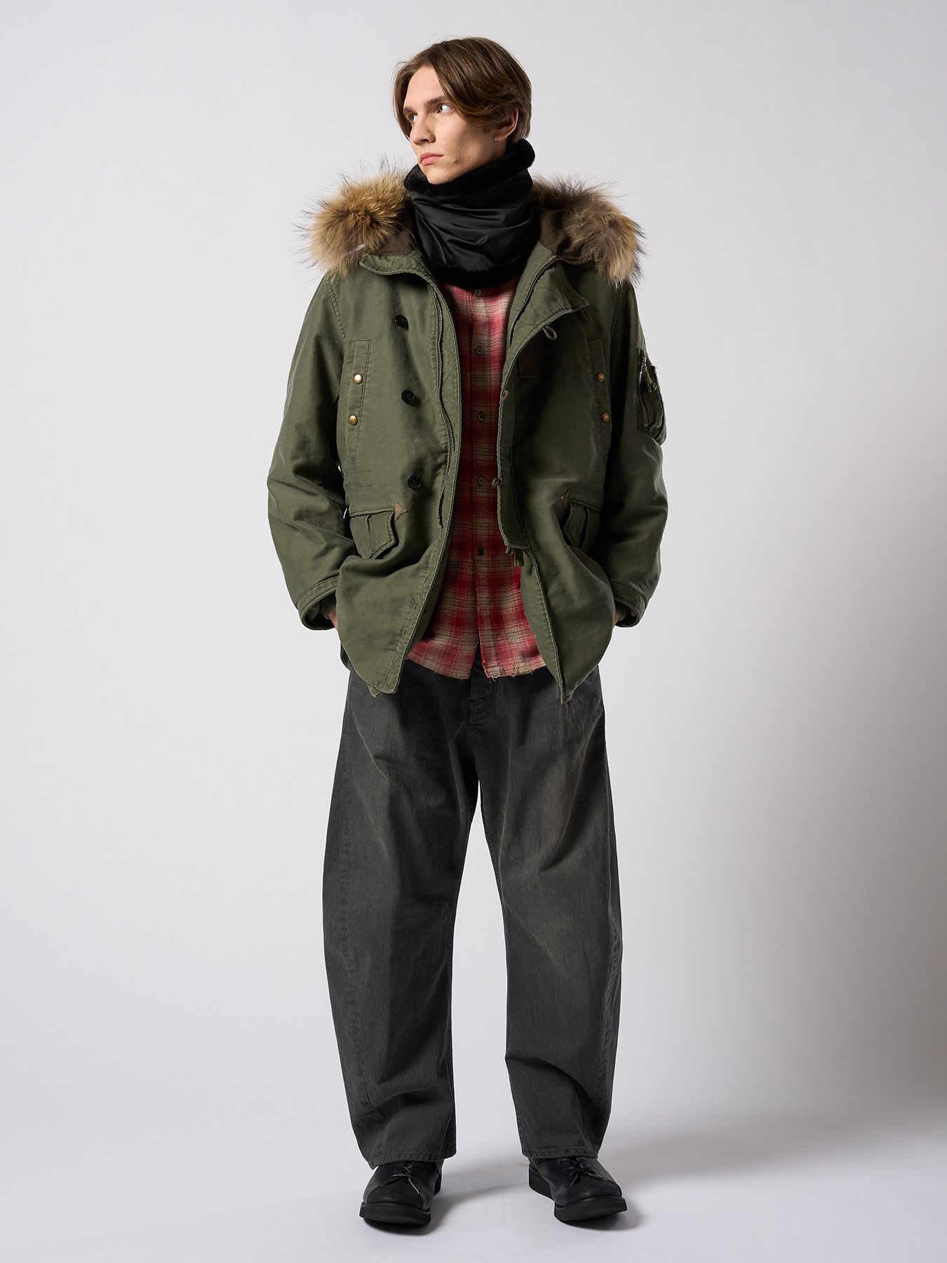 【予約品 4月19日(日) 18時締切】heavy moleskin N-3B/ ヘビーモールスキン N3B / オリーブカーキ