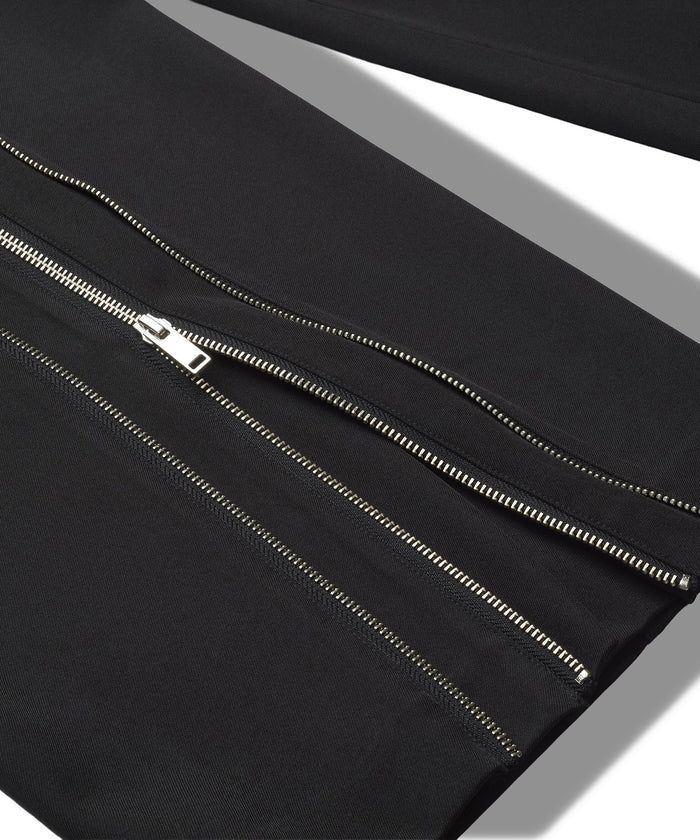 サイドZIPイージーワイドトラウザーズ/ ブラック【NOID.】