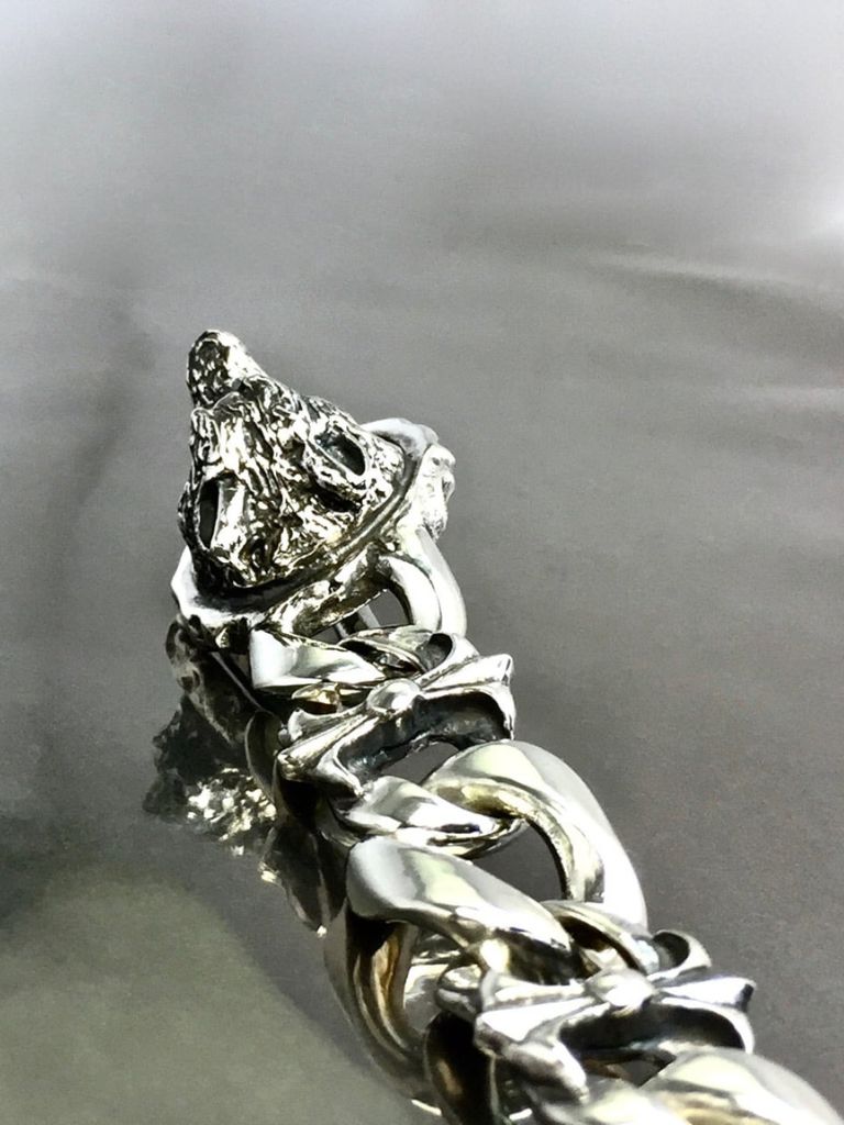 《受注生産》 #1CHAIN BRACELET [WOLF&GARGOYLES] / #1チェーンコンビブレスレット・ウルフ&ガーゴイル 【注文から2-3週間後入荷予定】