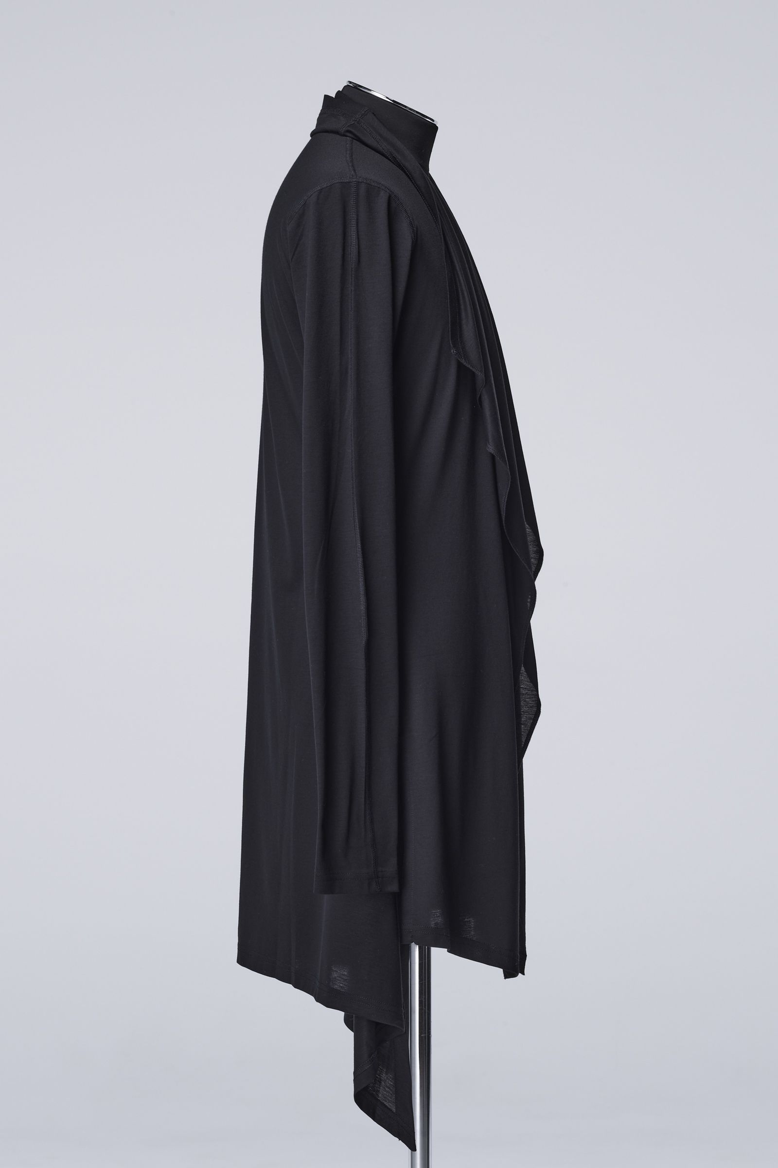 《予約》 Viscose Organic Frill Flare Cardigane  / ブラック 【THE ONENESS】 11月入荷予定