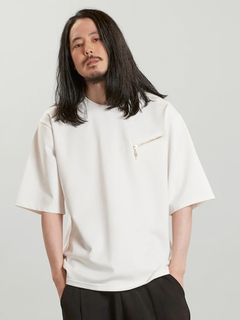 クルーネックZIP-T / ホワイト