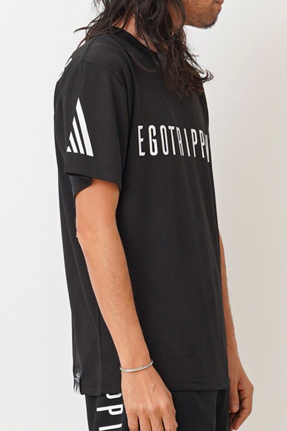 EGO TRIPPING TRAINING TEE スポーツウェア / 05:BK×WH 【EGO TRIPPING】