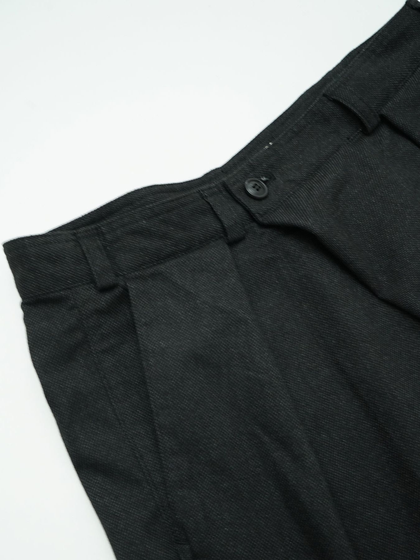 【予約品 】FISHERS / ワイドトラウザーズ / 杢ブラック