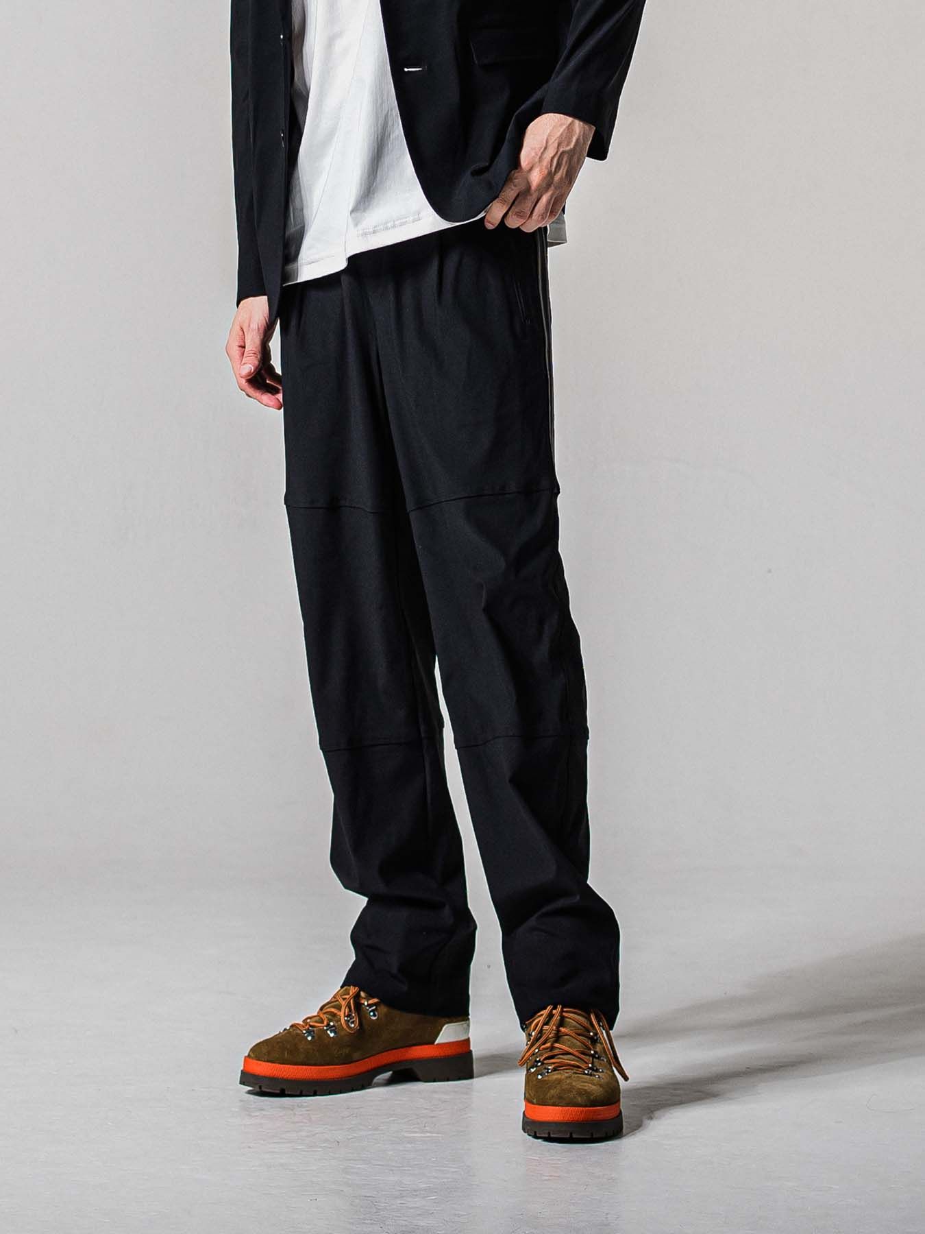 【予約品 11月16日(日) 締切】JONSON LINE WIDE PT / ジョンソン ライン ワイドパンツ / ブラック×ブラック