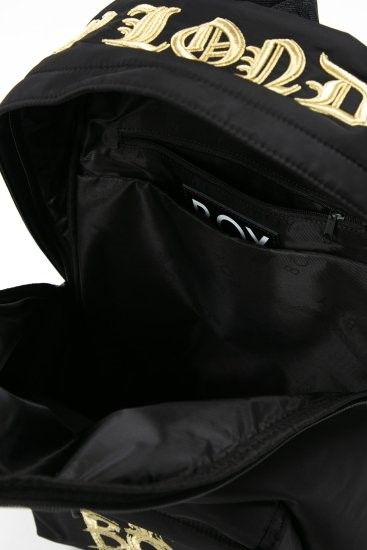 GOLD EAGLE NYLON BACKPACK / ブラック 【BOY LONDON】