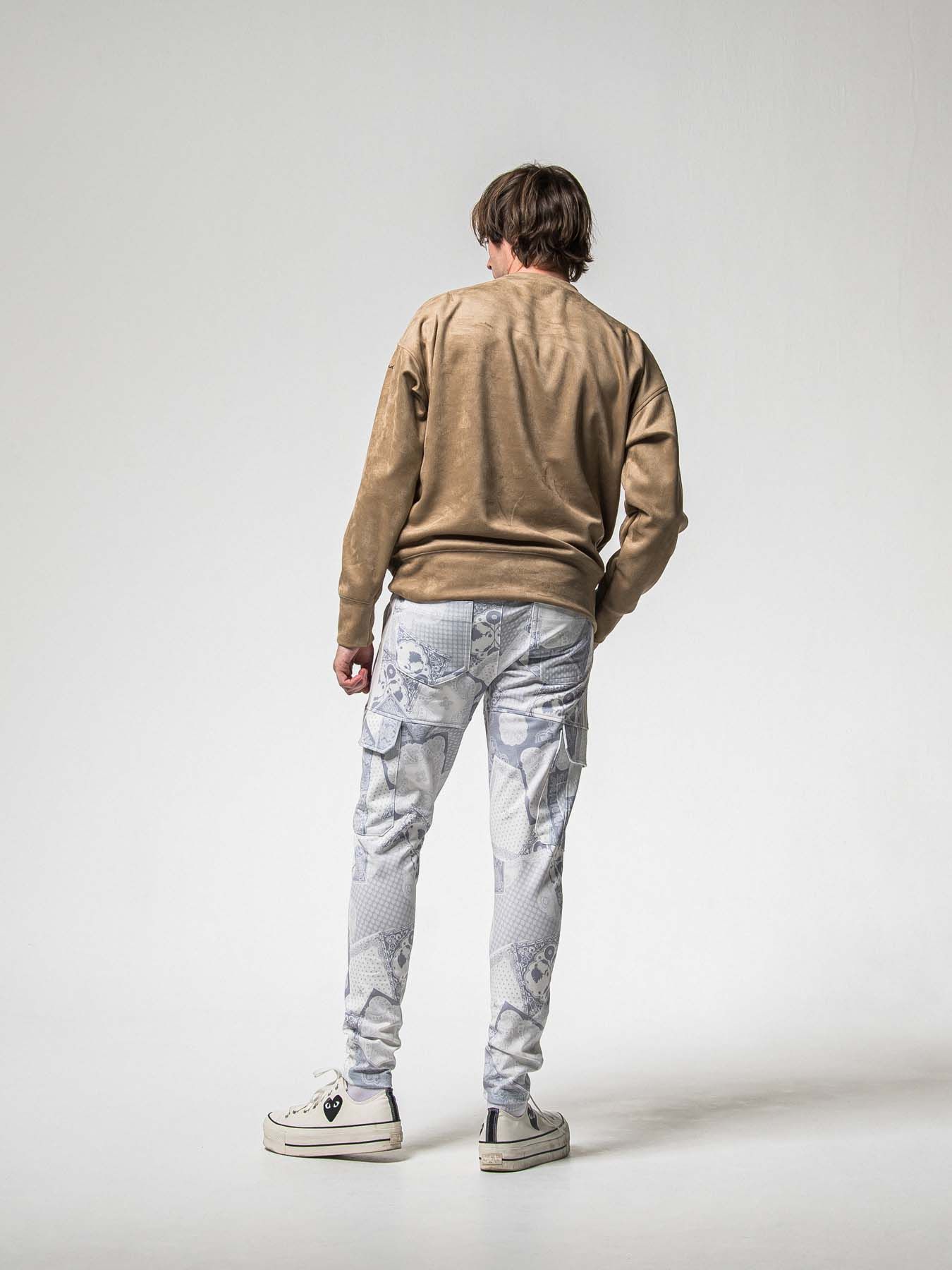 【予約品 8月31日(日) 締切】SUEDE DROP TRAINER / スウェード ドロップショルダートレーナー / ブラウン