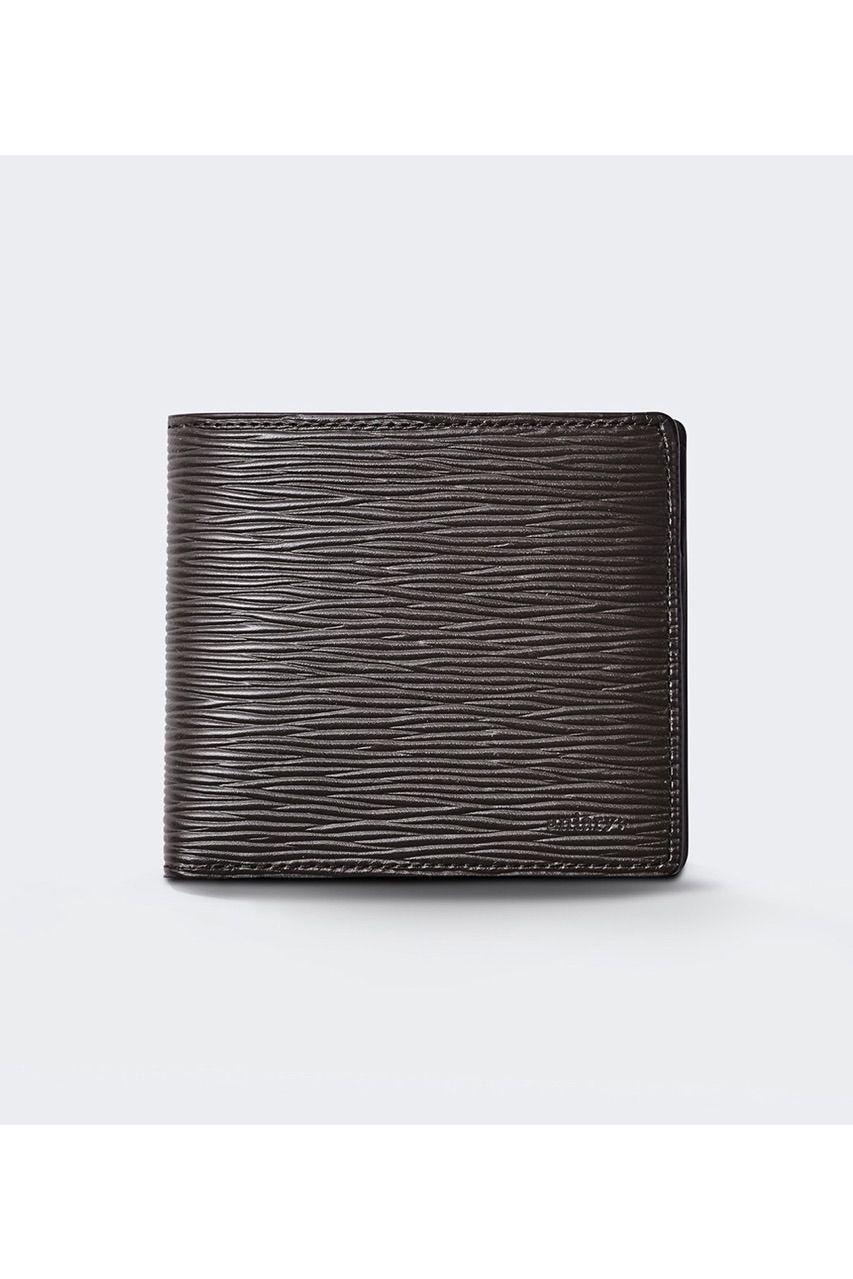 二つ折りウォレット Wave Leather / Smoky Brown 【aniary】