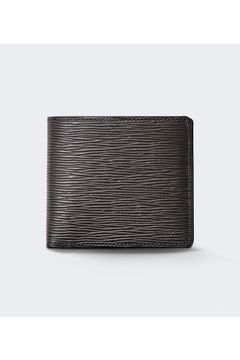 二つ折りウォレット Wave Leather / Smoky Brown 【aniary】