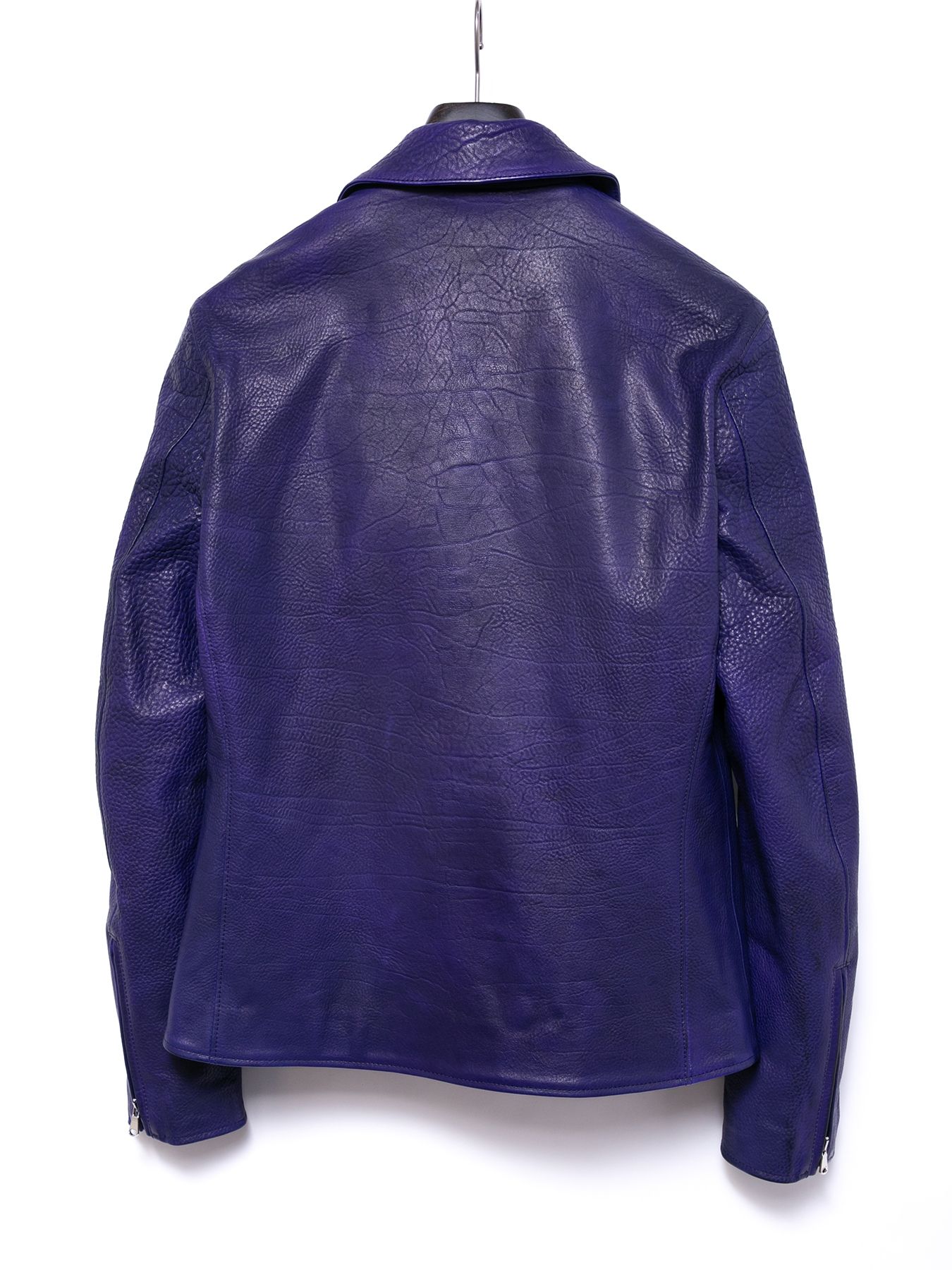 【予約品 4月6日(月) 締切】Full Vegetable Tanned Italian Double Shoulder Steer Hide Garment Burning Dyed Double Riders / イタリアン ダブルショルダー 燃焼製品染めダブルライダース / TRIGGER