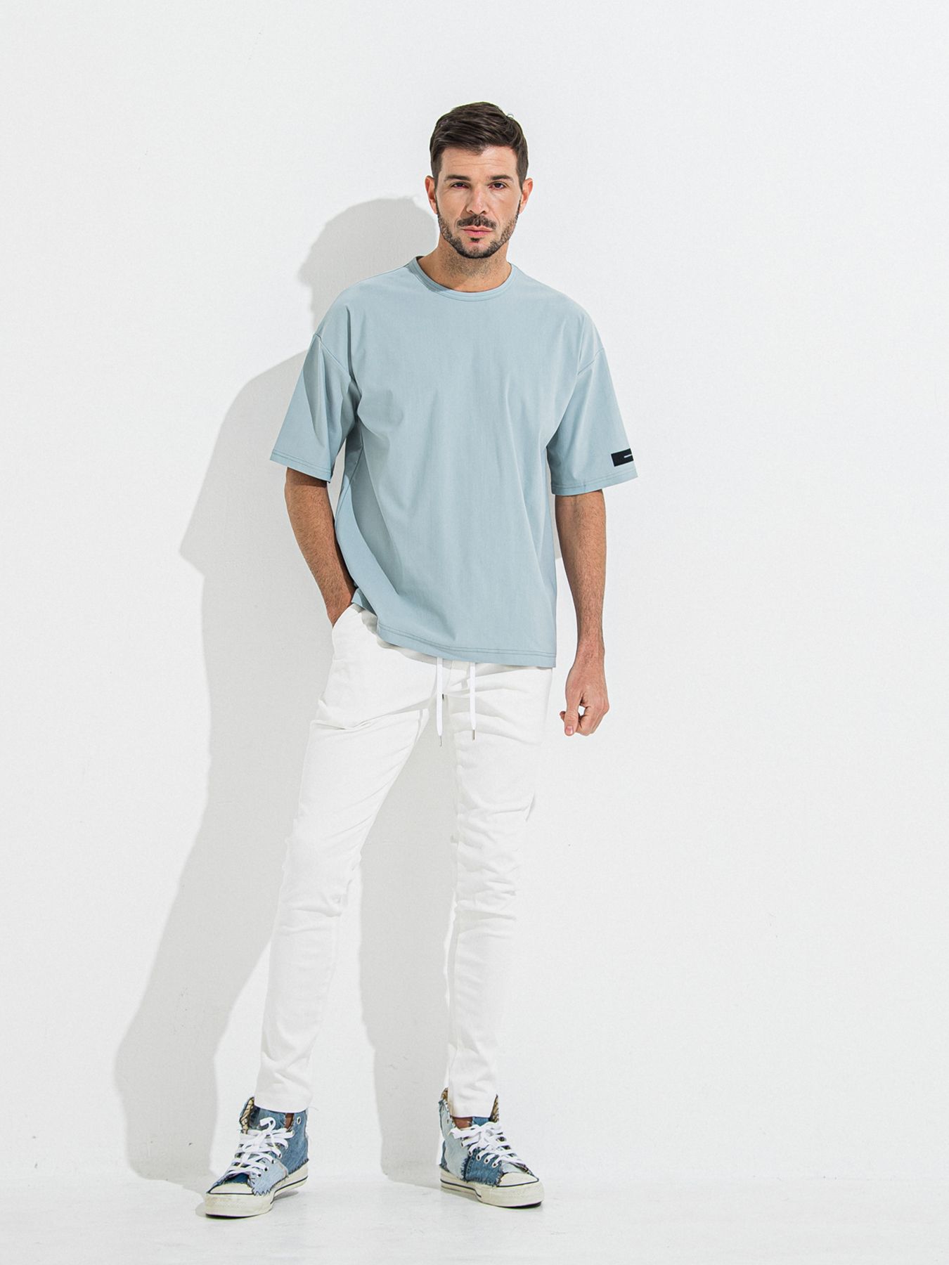 【予約品 】NYLON OVER T /  ナイロンオーバーサイズTシャツ / アクア