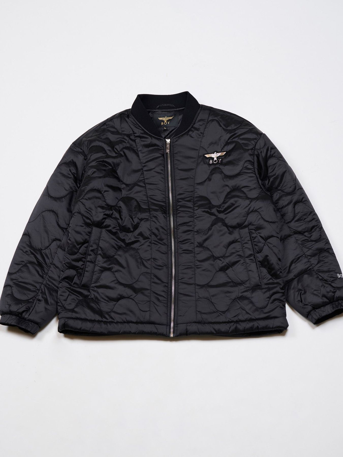EAGLE EMBROIDERY PATCH QILT SHORT BLOUSON / ショートブルゾン / ブラック