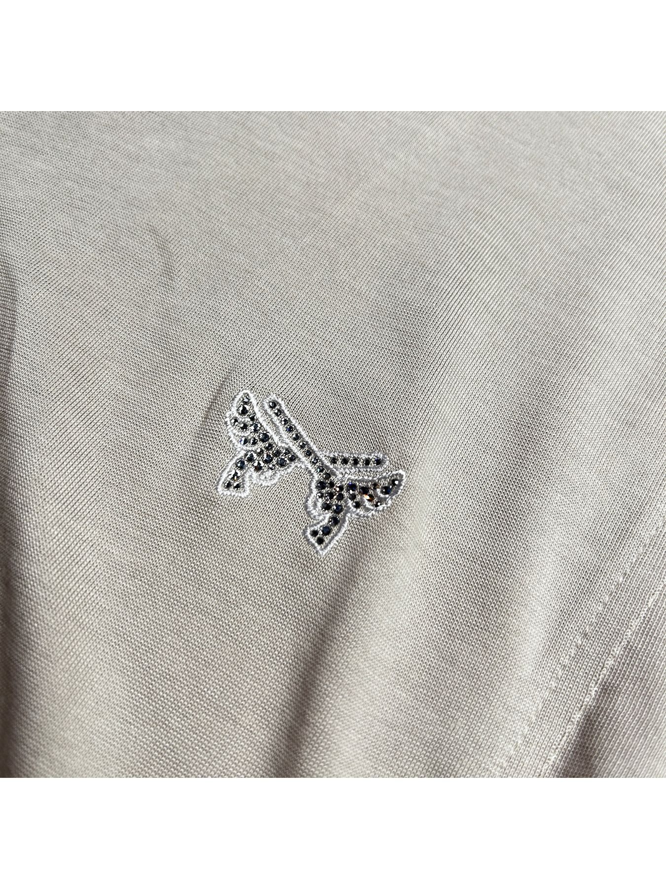 【予約品 8月10日(日) 締切 】WOMENS WING CROSSGUN CRY T / ウイングクロスガン クリスタル Tシャツ / ベージュ