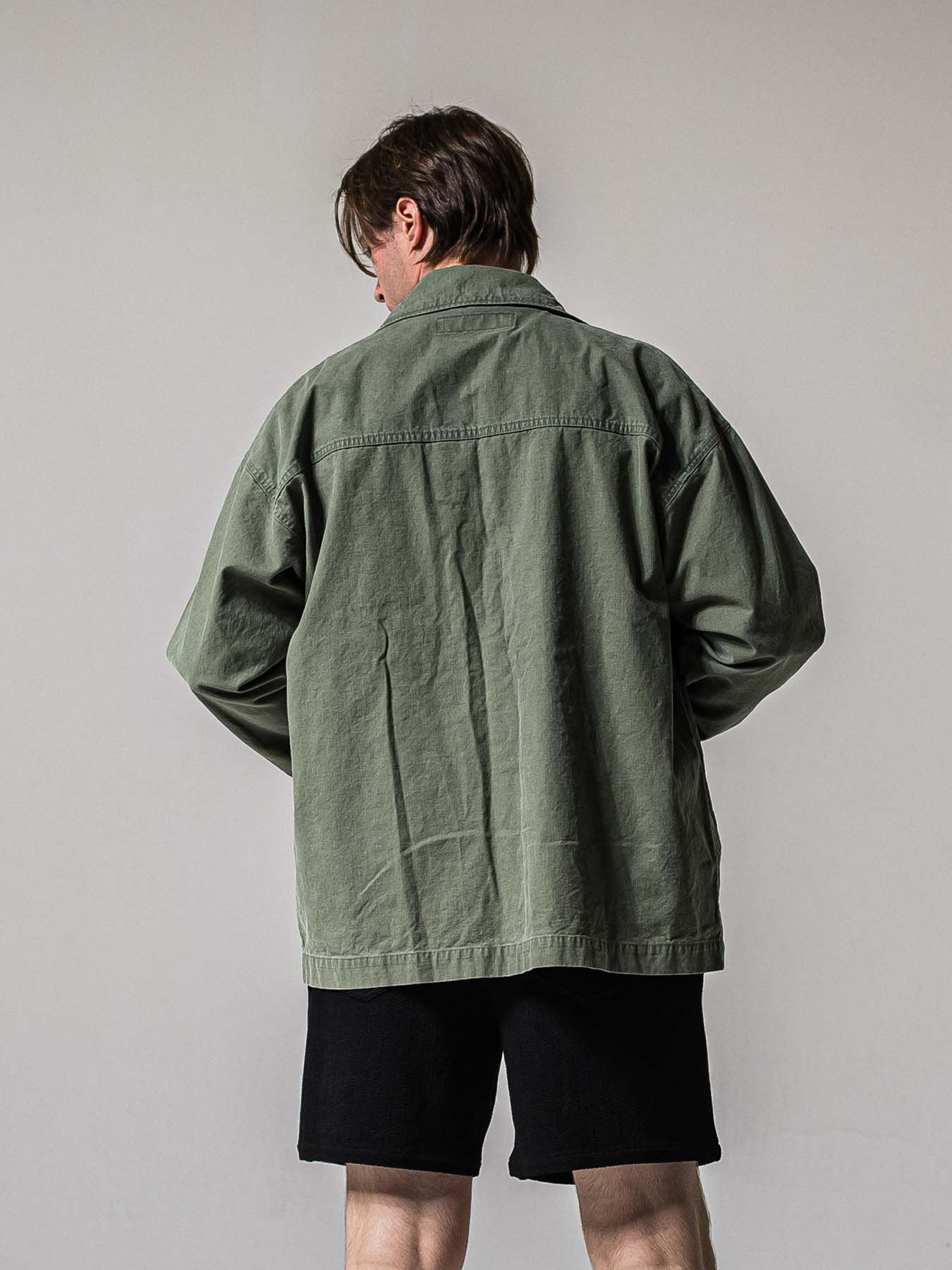 【予約品 11月16日(日) 締切】RC COVER ALL / ミリタリーキャンバス カーバーオールジャケット / ダークカーキ